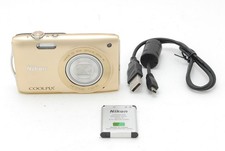 NEAR MINT Nikon COOLPIX S3300 6XZoom 16.0 MP Digital Camera Gold From Japan