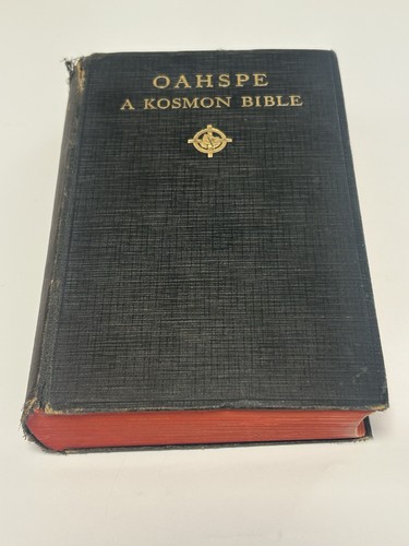Cover of Oahspe A Kosmon Bible 1926 3rd Edition John Newbrough Kosmon Press Occult Rare