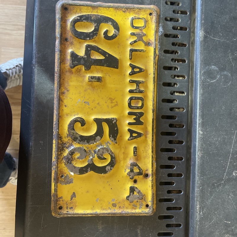 1944 OKLAHOMA License Plate