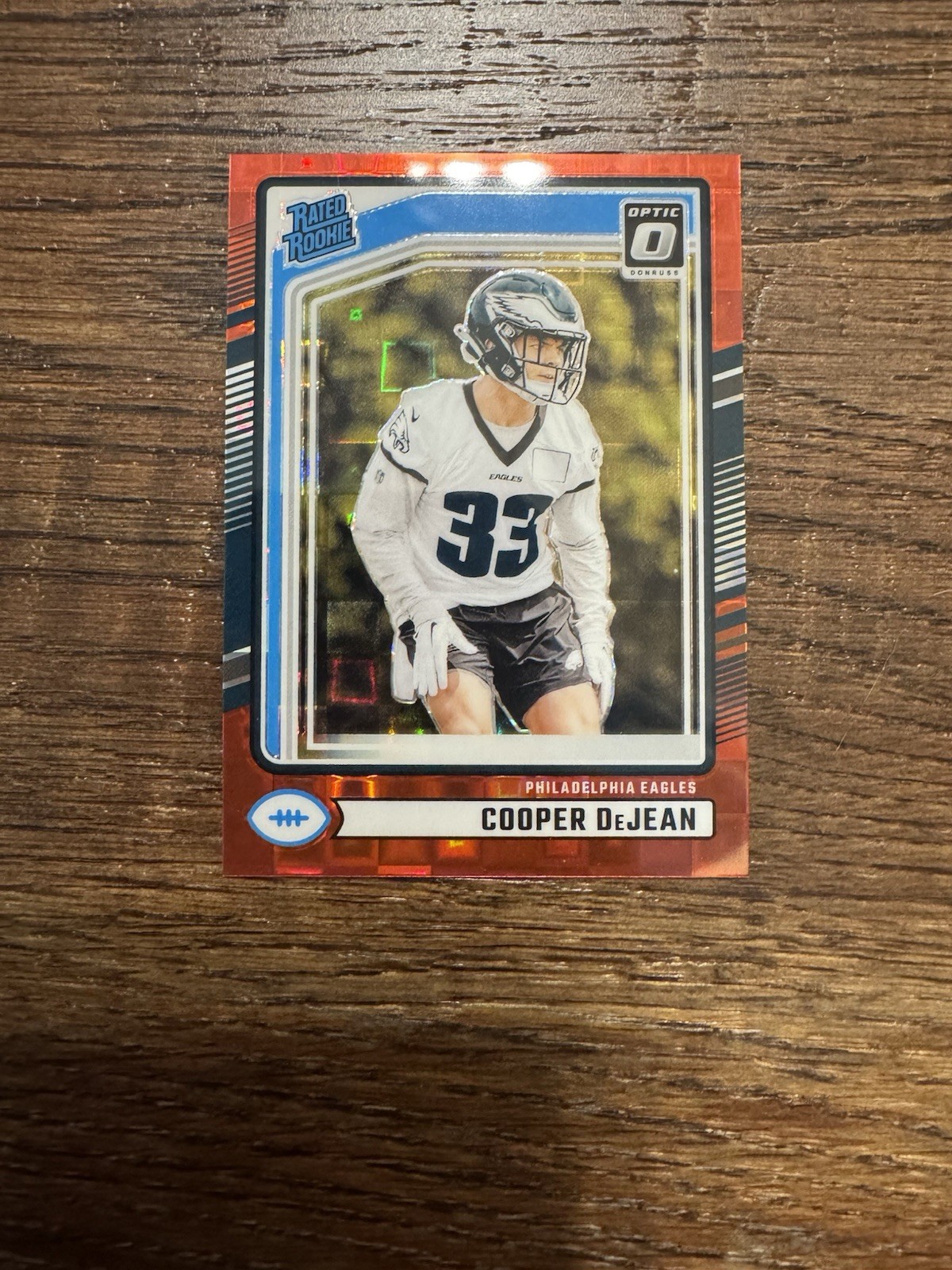 2024 Panini Donruss - Rated Rookie Cooper DeJean #305 Optic Preview Red Pandora