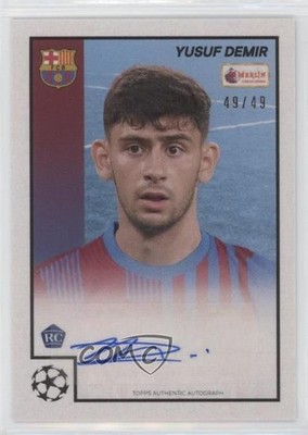 2021-22 Topps Blue 49/49 Yusuf Demir #31 Rookie Auto RC 3d3