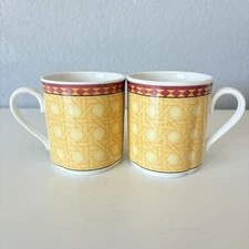 Villeroy & Boch Switch Safran Coffee Mugs Set of 2 Germany Vitro Porcelain 8 oz