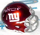 JEFF HOSTETLER SIGNED NEW YORK GIANTS FLASH MINI HELMET - WVU - J.S.A. Cert.