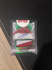 2025 Topps Pro Debut Aidan Miller Jumbo Auto Relic Card Green Ref.  /99 On Card