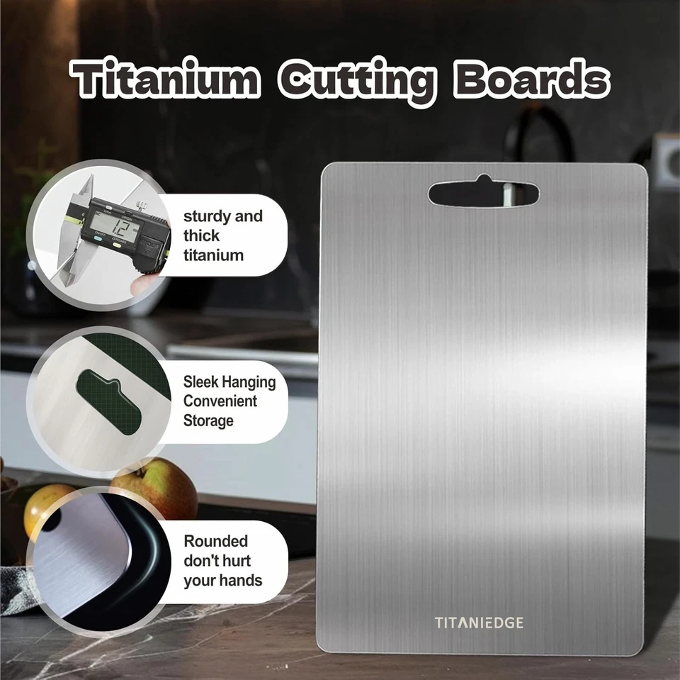 Titanium Cutting Boards Double-Sided Chopping Board for Kitchen Camping - image 3 of 4