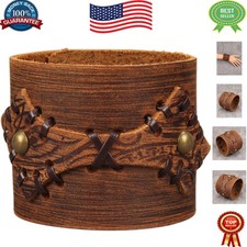 Stylish Punk Leather Wrap Bracelet with Snap Fit - Bold Gothic Fashion Statement