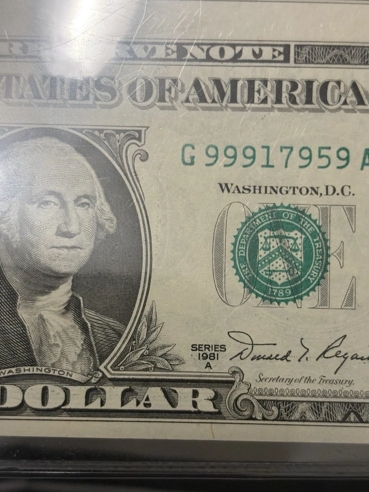 $1 1981A - CB SHEET ONLY PRODUCTION RUN 4 NOTE UNCUT SHEET - Image 3 of 4