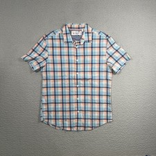 Original Penguin Munsingwear Men's Medium Plaid Short Sleeve Shirt 100 Cotton
