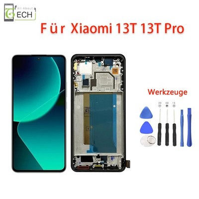Original Xiaomi Mi 13T / 13T Pro Display LCD 2306EPN60G mit Rahmen Bildschirm