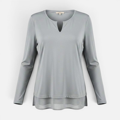 Khujo women's long sleeve shirt model: Neomi gray XL