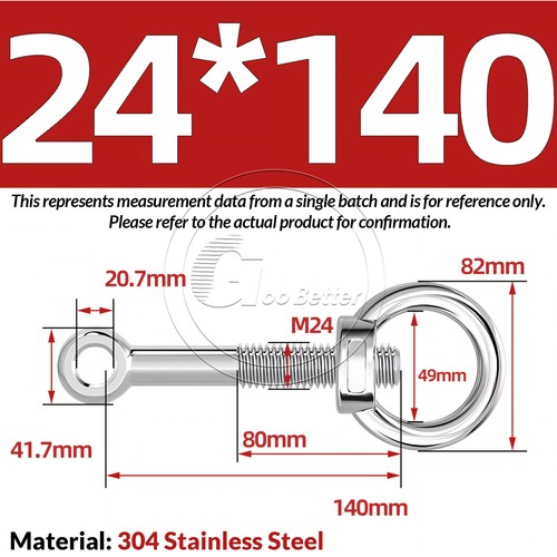 M16 M18 - M24 A2 304 Stainless Steel Lifting Eye Nut + Eye Bolts Threaded Rings - Picture 71 of 77