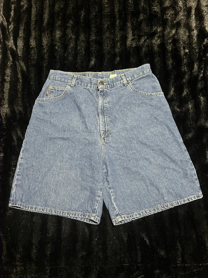 Pantalones Cortos de Jean Vintage Riders Para Hombre Azul Denim Calce Relajado Talla 32 Foto 2 de 4