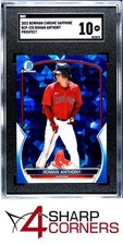 2023 BOWMAN CHROME SAPPHIRE CHROME PROSPECTS #BCP-220 ROMAN ANTHONY RC SGC 10