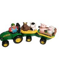 John Deere Animals make Sounds Hayride Tractor - 34908 Very Clean and Fun TOMY