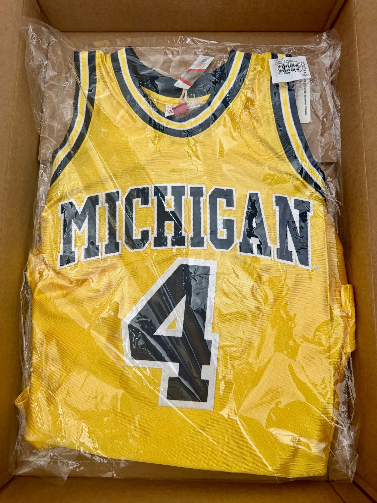 Chris Webber Michigan Wolverines 1991-92 Maize Alumni Authentic Jersey Medium