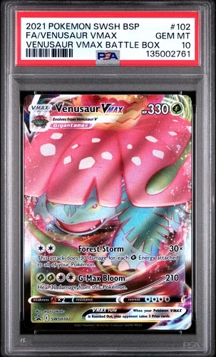 Venusaur Vmax 102 Battle Box Swsh Black Star Promo Pokemon PSA 10