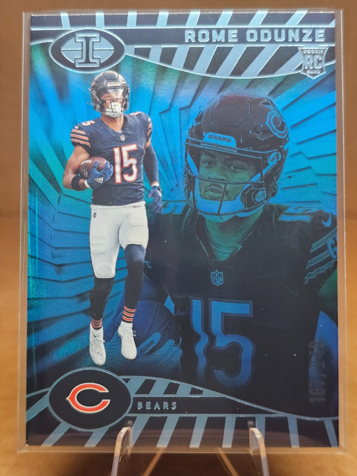 2024 Panini Illusions - Rome Odunze #14 Trophy Collection Light Blue /249 (RC)