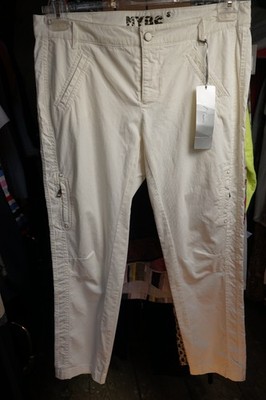Damenmode Hose neu MYBC weiß 42 Oversize Boutique Designer Frau Baumwolle