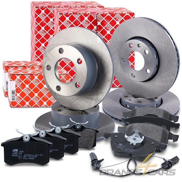 Febi Bremsscheiben+BelÄGe Vorne+Hinten FÜR Audi A6 C5 Skoda Superb Vw Passat 3B-image