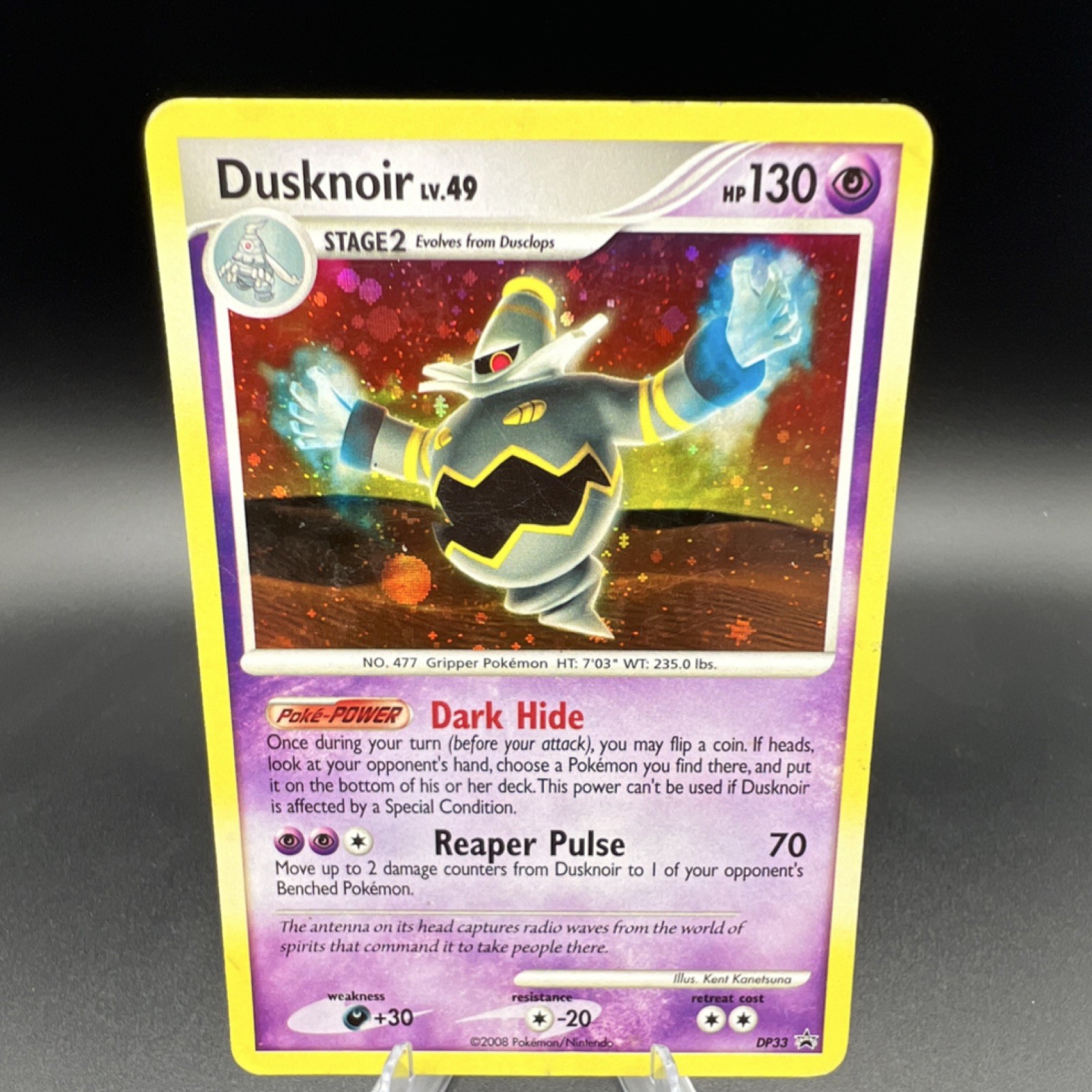 Pokémon TCG Dusknoir DP33 Diamond and Pearl Promo Holo Stage 2 130 HP Eng