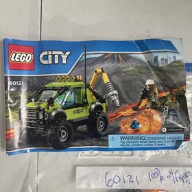 Lego City 60121 Volcano Exploration Truck **Complete w/ Booklet & 2 Minifigs**