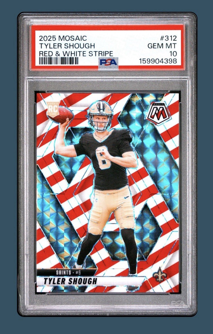 Tyler Shough Panini Mosaic #312 Red & White Stripe