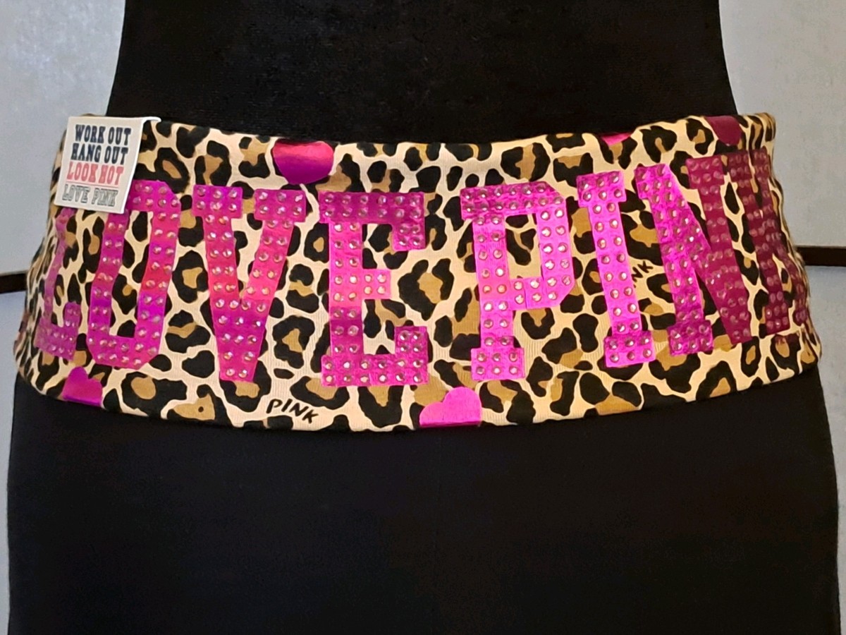 Y2K Victoria's Secret PINK Bling Foldover Yoga Flare Capri Pants