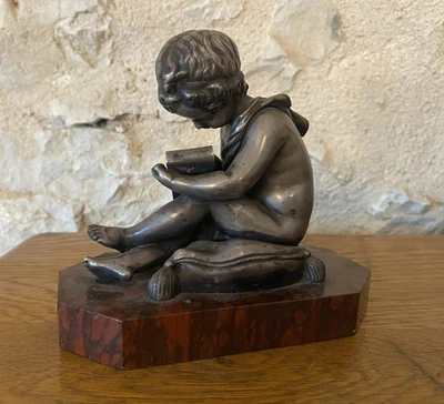 Charles Gabriel SAUVAGE dit LEMIRE (1741-1827) Cherubin signé Colin - Photo 1/4