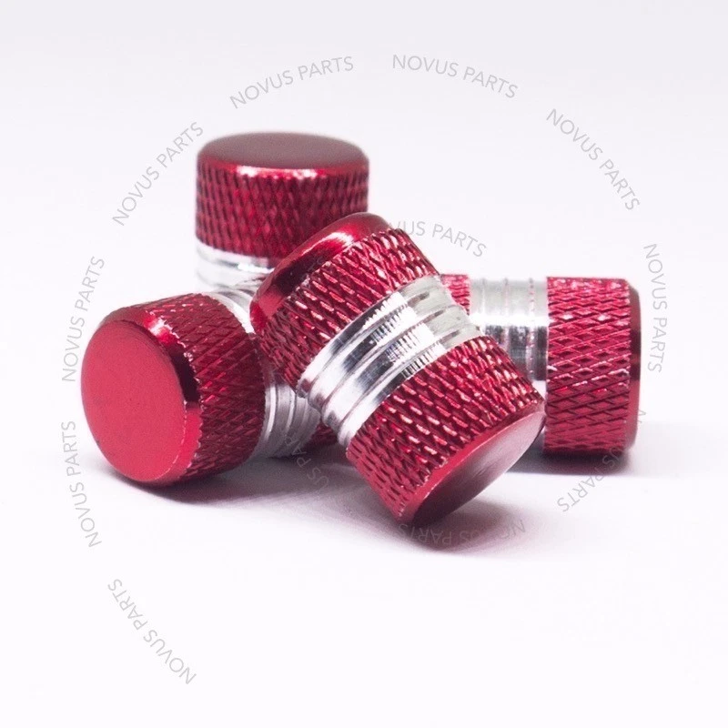 For Nissan Maxima Sentra Pathfinder Red Valve Stem Cover Anti-slip 4pcs Wheel - Image 2 of 4