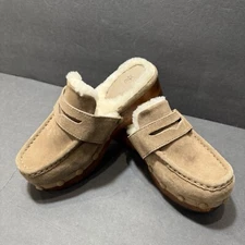 Frye Melody Shearling Clogs Women's 6.5M Platform Beige Comfort Loafer NEW