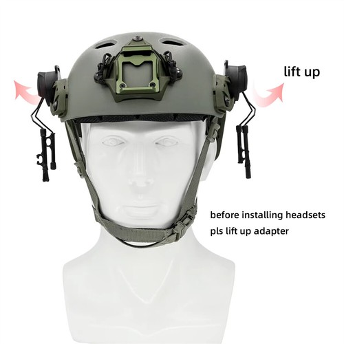 Taktische Headset-Halterung Fast Ops Core Helm ARC Rail Adapter für Comta II - Zdjęcie 4 z 12