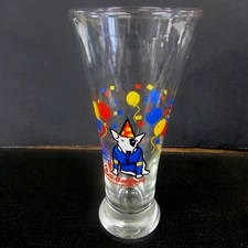BUD LIGHT SPUDS MACKENZIE  TALL  GLASS -  MINT