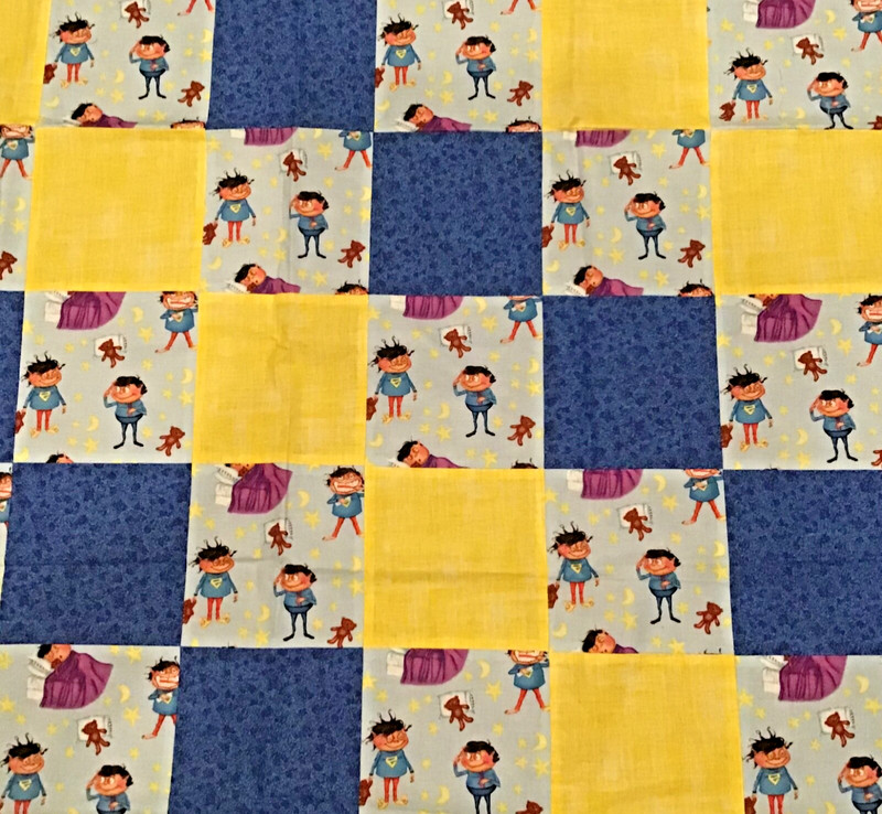 Homemade Unfinished Toddler Quilt Top~38” x 54”