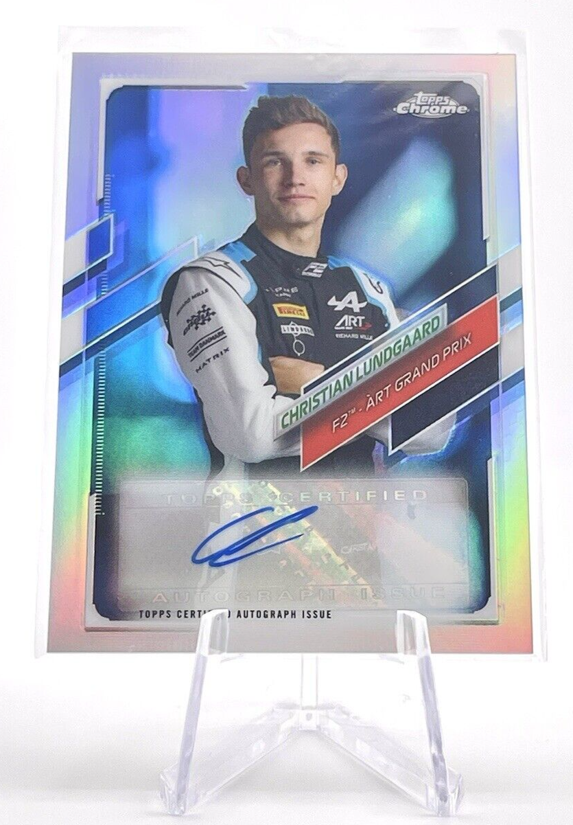 Christian Lundgaard 2021 Topps Chrome F1 Chrome Autograph /398 #CA-CLU