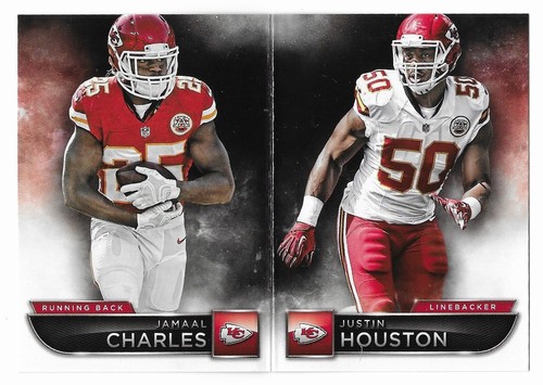 2015 Panini Playbook #12 Jamaal Charles/Justin Houston /299 Kansas City Chiefs - 第 3/3 張圖片