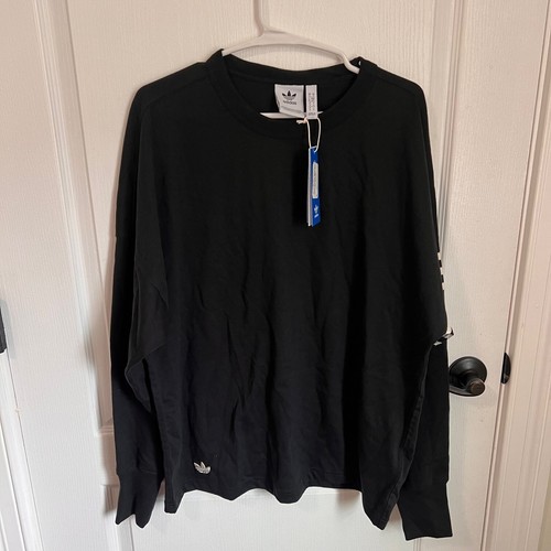 Adidas Originals Adicolor Neuclassics Jersey T-Shirt Long Sleeve Black Small NWT - Picture 4 of 12