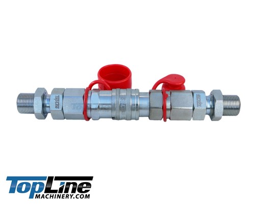 Acoplador hidráulico de conexión rápida 1/2" cara plana TL26 5/8"" ORFS mamparo dirección deslizante - Imagen 8 de 12