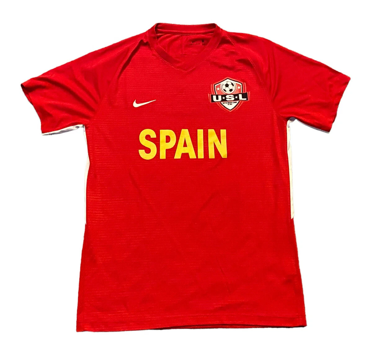 Nike Dri Fit Spain United Soccer League Jersey Red Men s Medium