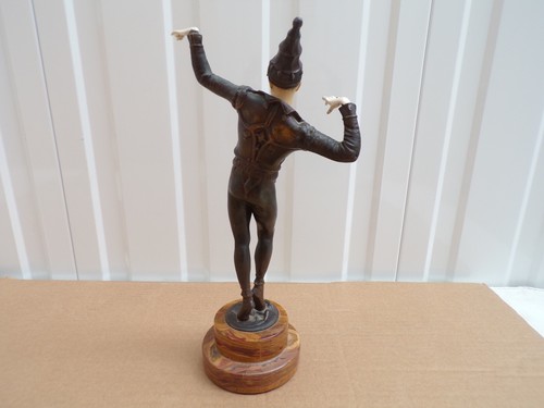 Vintage Art Deco Cast Metal Figure After D H Chiparus / Nijinsky Ballet Russes ? - Foto 17 di 24