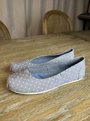 Bobs By Skechers 9.5 Denim Memory Foam Comfort Shoes New w/o Box
