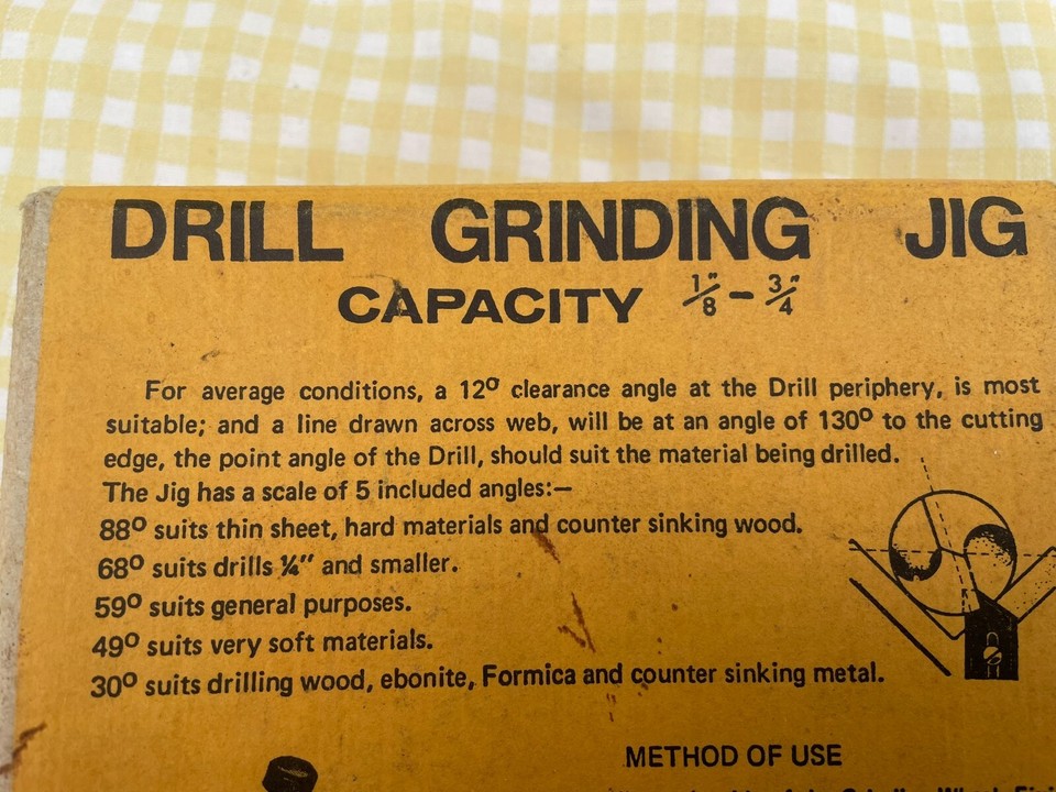 'Picador' DRILL GRINDING JIG Capacity 1/8" to 3/4" eBay