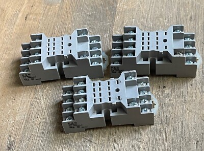 POTTER & BRUMFIELD 27E894 RELAY SOCKET BASES 7A 300VAC 14 PIN LOT OF 3