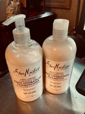 (2) Shea Moisture Virgin Coconut Oil Daily Hydration Shampoo & Conditioner 13 oz