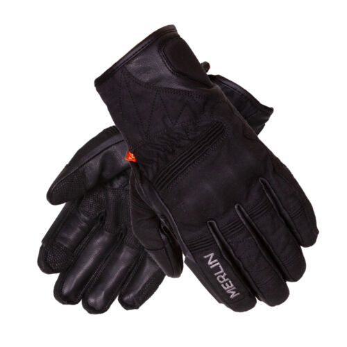 Merlin Mahala D3O Explorer Waterproof Cordura / Leather Motorbike Gloves - Picture 1 of 10
