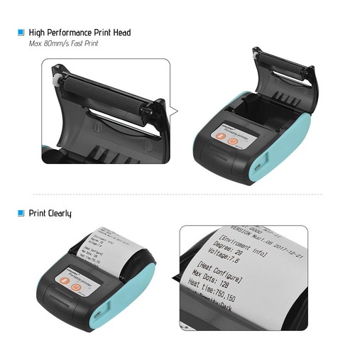 GOOJPRT 58mm Hand BT Wireless Pocket Mobile Thermal Receipt Printer R9D1 - Picture 4 of 11