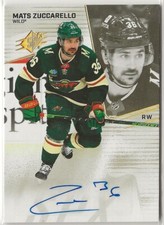 2022 2022-23 SPx Autographs #62 Mats Zuccarello Minnesota Wild Upper Deck
