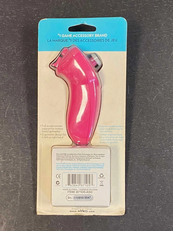 Nyko Kama Navigation Controllers/Nunchuck for Nintendo Wii Pink Sealed - Image 2 of 2