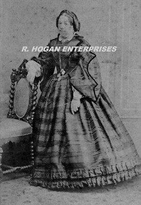 C. 1800's WOMAN WEARING DRESS SCHENK & HALLE STUDIO 5X7 PRINT PHOTO F325