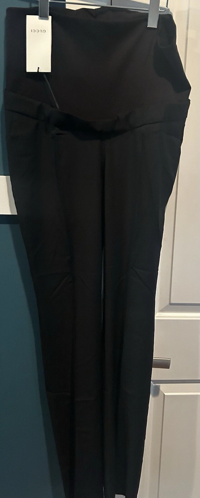 Pantalon pantalon femme Gucci uniforme laine mohair noir taille 44