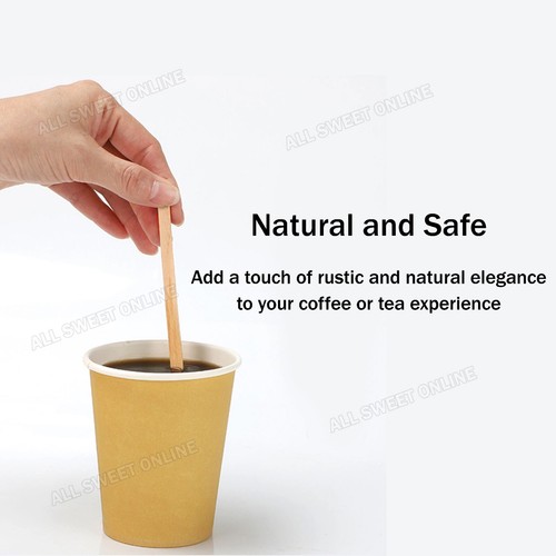 100x Eco Long Wooden Catering Coffee Stirrers Ice Cream Long Sticks Craft Stick - Picture 2 of 7